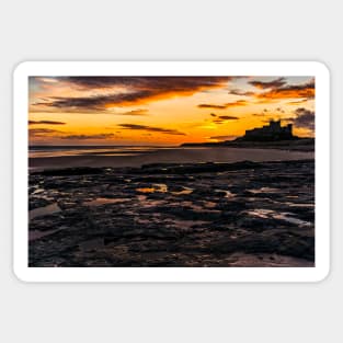 Bamburgh Castle Sunrise Sticker